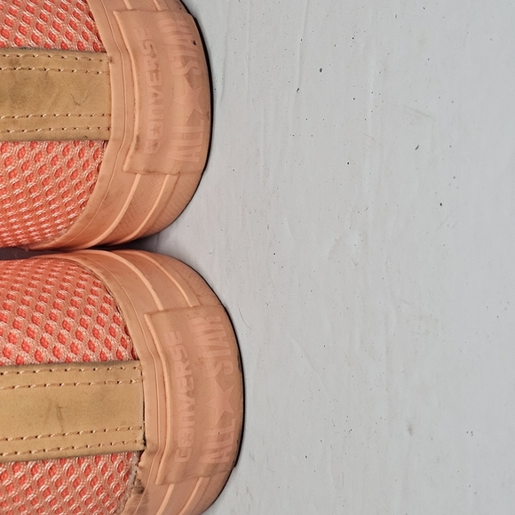 Converse Girls Orange Canvas High-Top Sneakers Size 7 Y - Picture 6 of 11